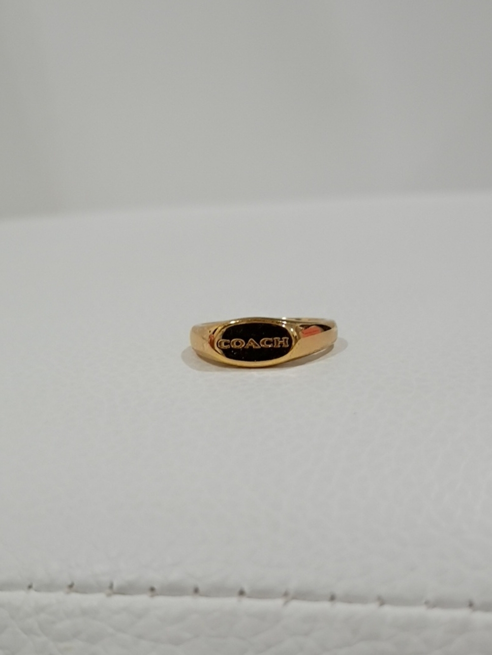 Coach Gold Ring with Oval Face